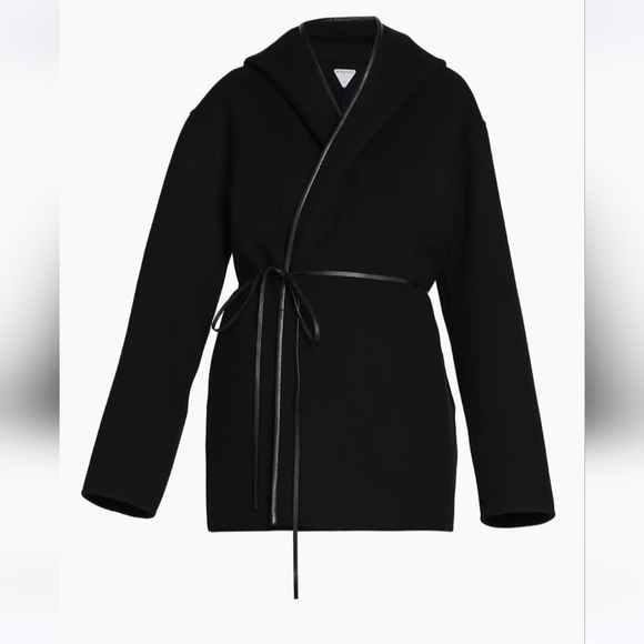 Bottega VenetaHooded Wool & Cashmere Wrap Coat 38 - Picture 10 of 10